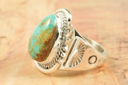 Genuine Pilot Mountain Turquoise Sterling Silver Ring